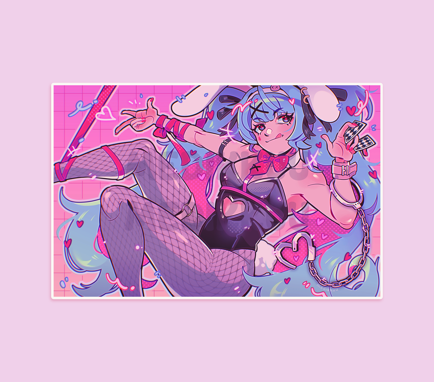 hatsune miku rabbit hole print - (glossy print) 5" x 7"