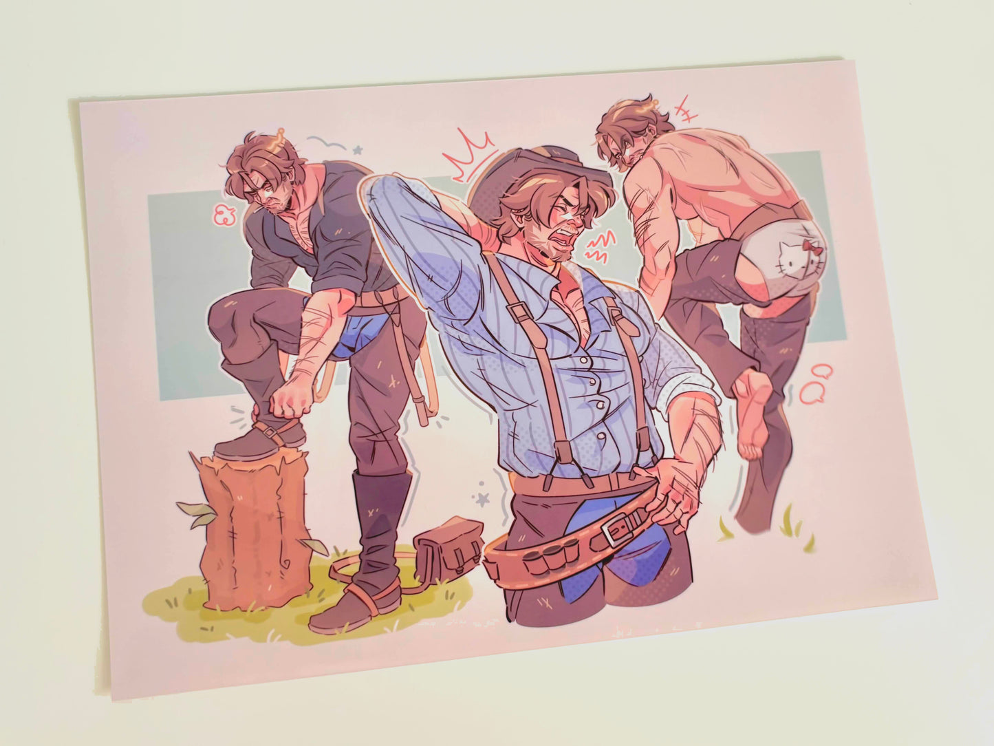 arthur morgan hangover print - (matte print) 5" x 7"
