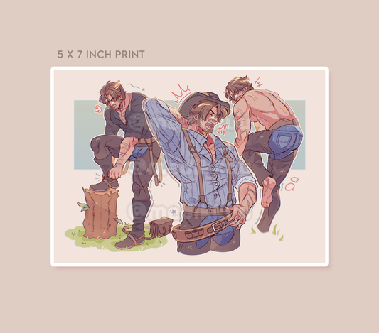 arthur morgan hangover print - (matte print) 5" x 7"