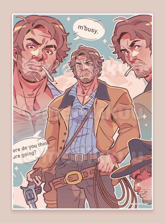 arthur morgan blue print - (matte print) 5" x 7"