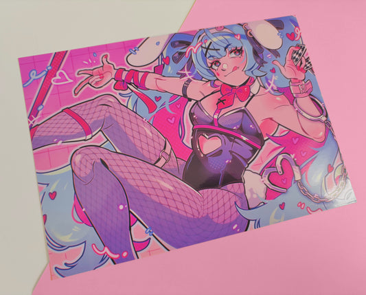 hatsune miku rabbit hole print - (glossy print) 5" x 7"