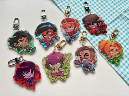 SET 1 deadlock charms keychains | (2.5" Epoxy)