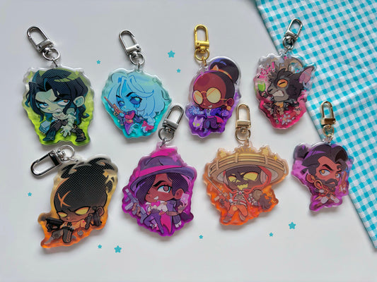 SET 2 deadlock charms keychains | (2.5" Epoxy)