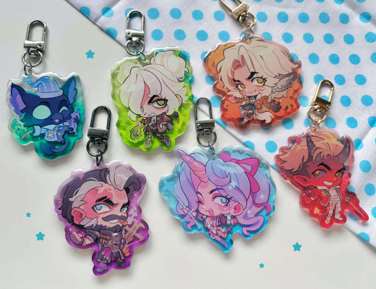 SET 3 deadlock charms keychains | old gods new blood (2.5" Epoxy)