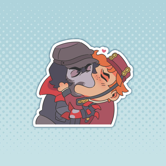 drifter doorman kiss sticker (2.8" sticker) | deadlock