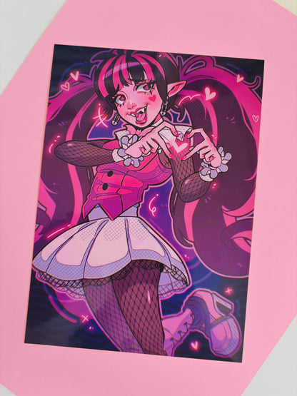 draculaura monster high print - (matte print) 5" x 7"