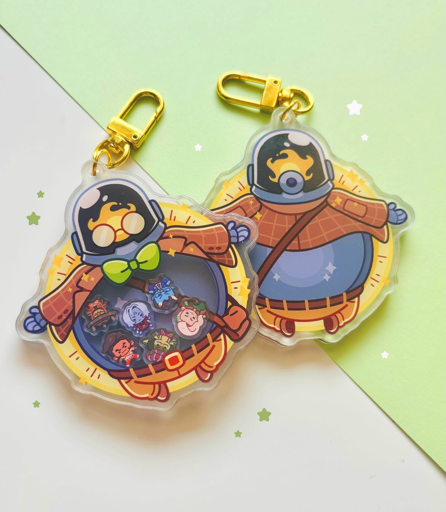 deadlock dynamo shaker keychain charm (3" acrylic shaker)