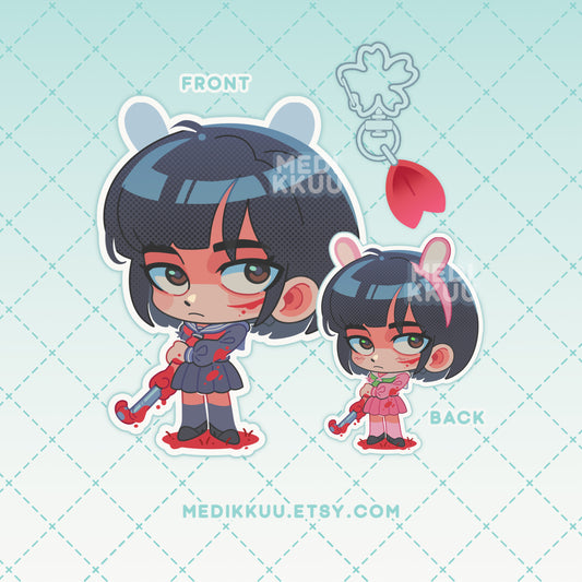 hinako shimizu silent hill f acrylic charm & sticker