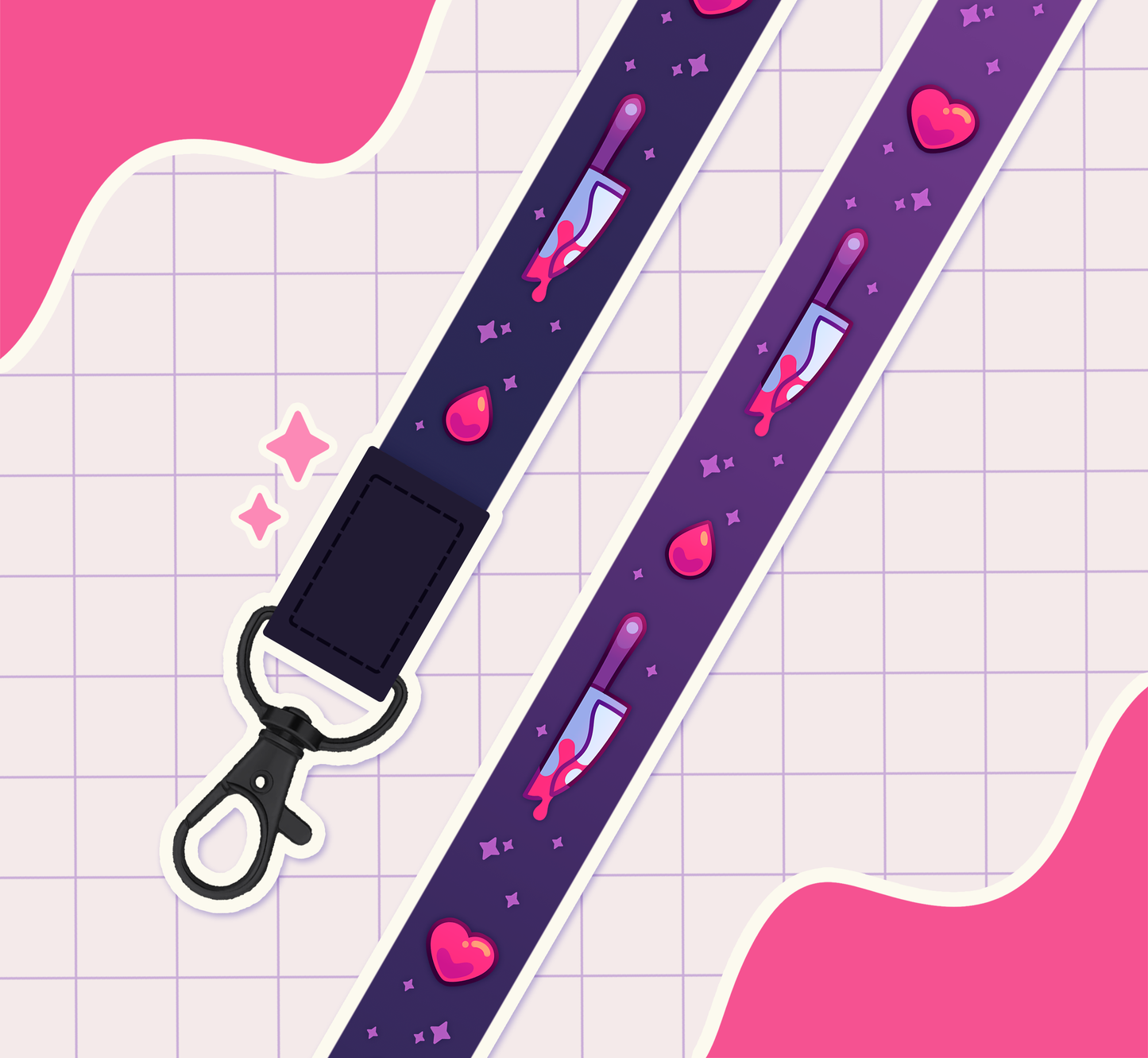 horror/slasher final girl lanyard (full length, 2cm wide)