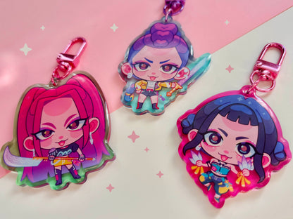huntrix keychain charms stickers | kpop demon hunters