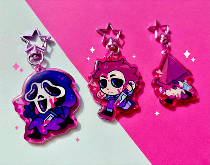 horror/slasher charms keychains & stickers (2" epoxy)