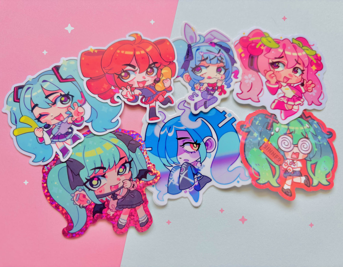 vocaloid miku teto stickers (2.3" vinyl sticker)
